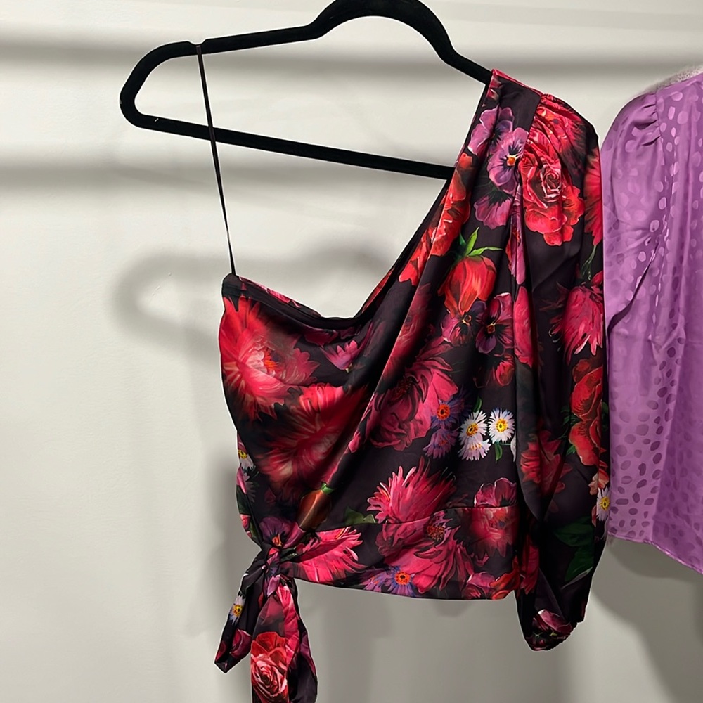EXPRESS one shoulder blouse, size M, new with tag.